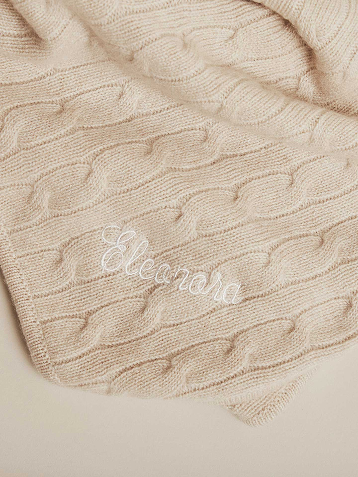 beige baby blanket