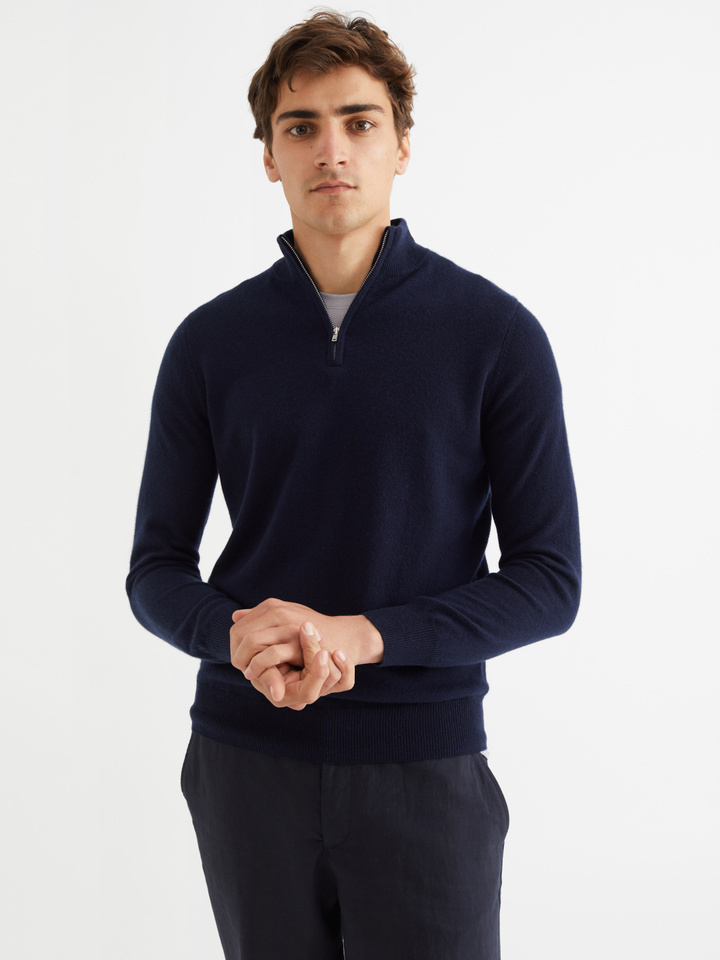 half zip navy
