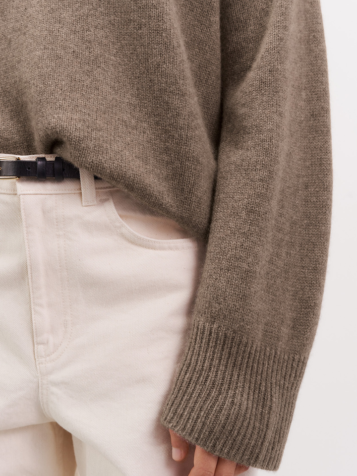 Soft Goat Women Boyfriend Turtleneck