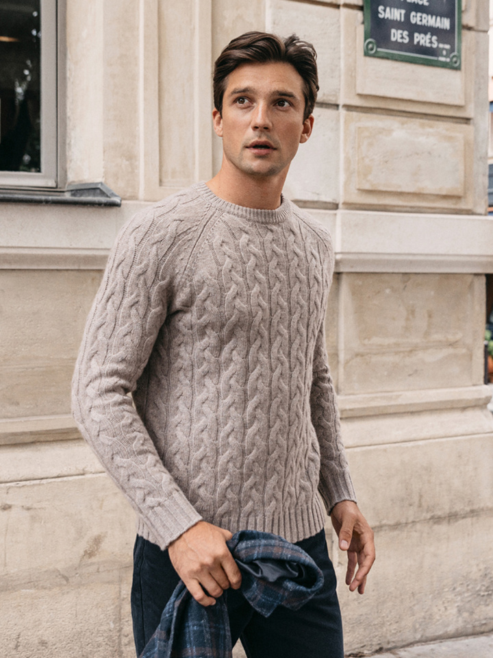 Men's Chunky Cable - Soft Goat 