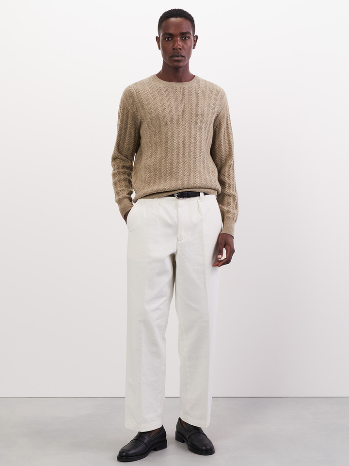Men's Cable Knit - Soft Goat - Knitted 
