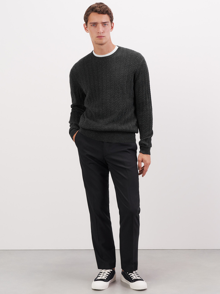 Men's Cable Knit - Soft Goat - Knitted 