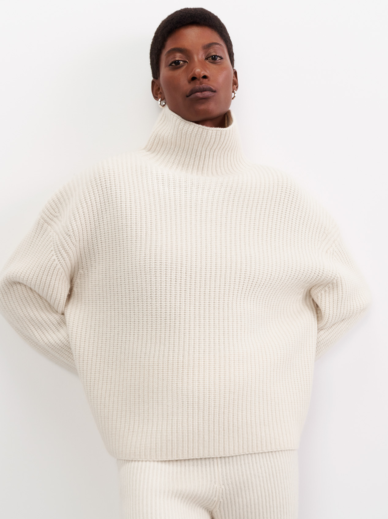 Ribbed Turtleneck - Wool Cashmere 70/30 