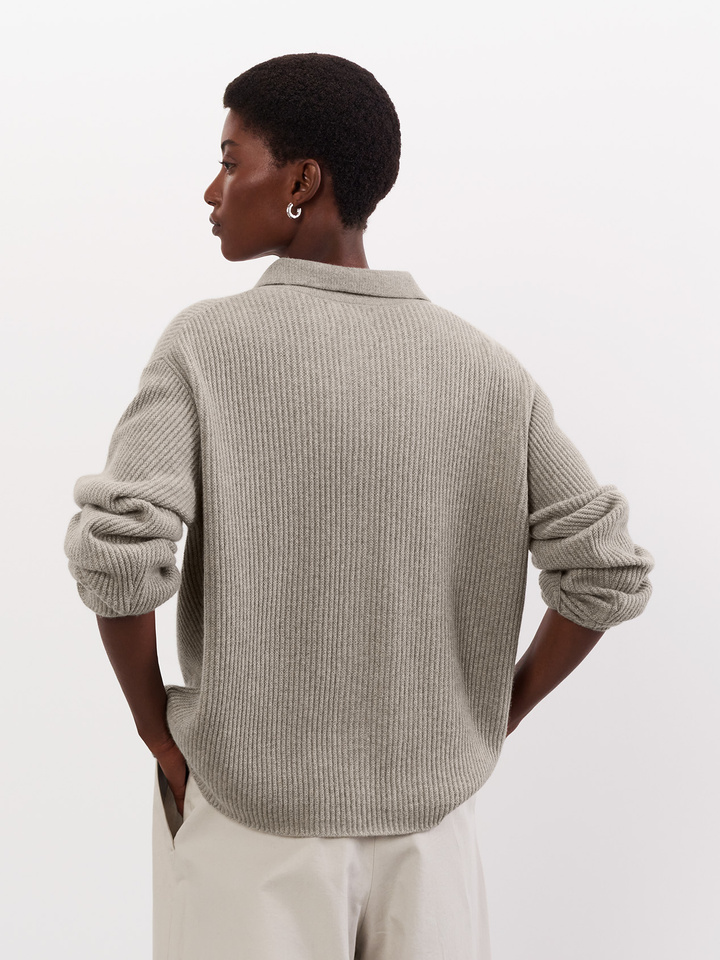 Collar Cardigan - Soft Goat - Knitted 