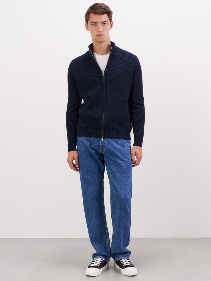 Men's Zip Cardigan - Soft Goat 