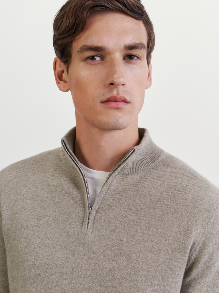 Men's Half Zip Zipper Soft Goat