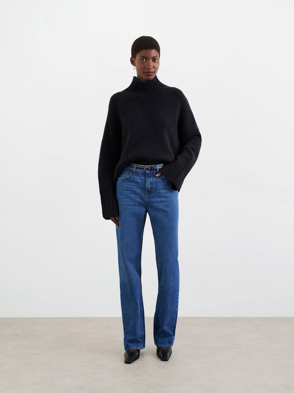 Girlfriend Turtleneck Turtlenecks Black Soft Goat