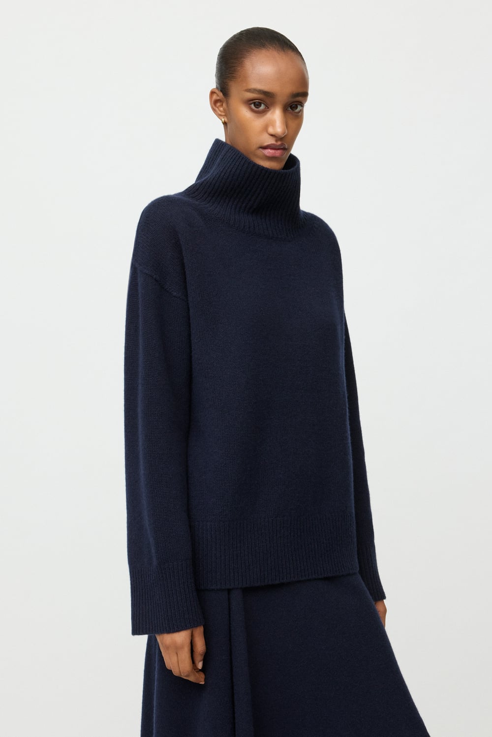 ニット/セーター RTG Turtleneck Boyfriend Turtleneck - Turtlenecks - Navy | Soft Goat