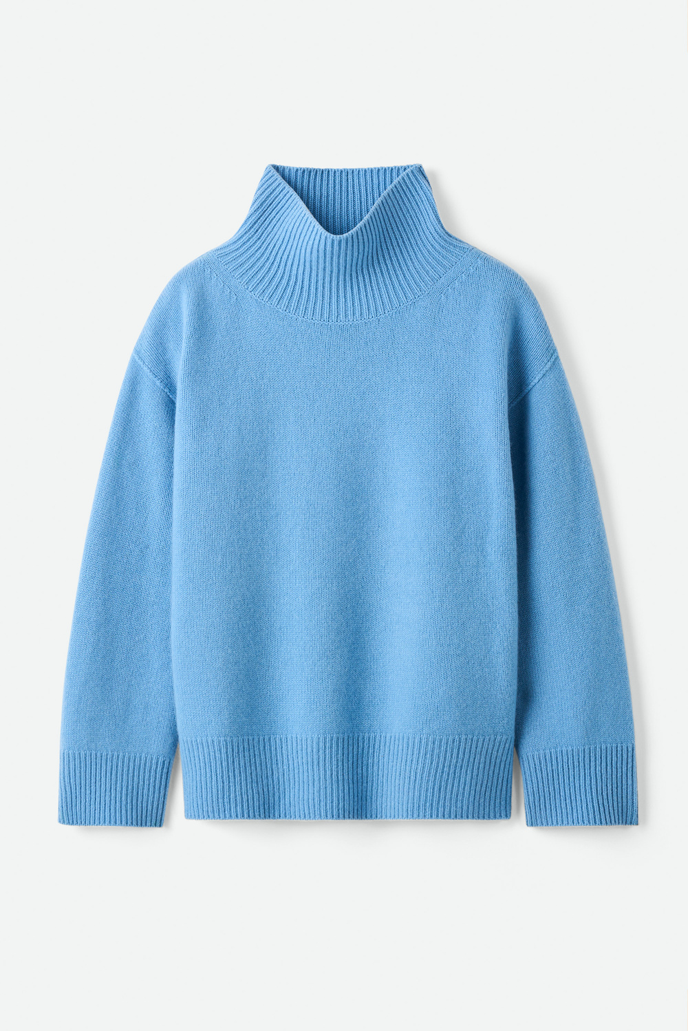Brushed short sleeve turtleneck - Products - Light Honey | Soft Goat