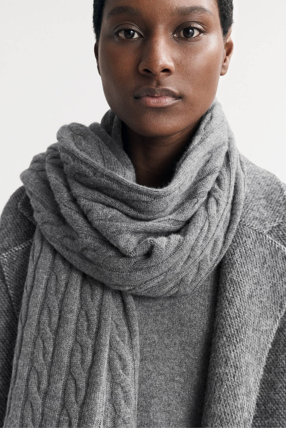 Knit Scarf / gray – th products