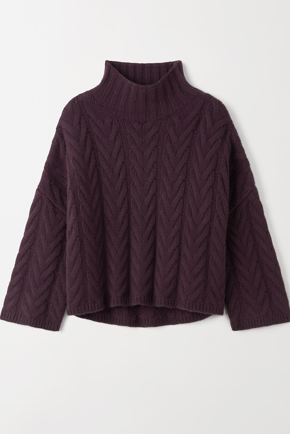 samoyed Twirl Neck Cable Knit（samoyed サモエド Twirl Neck