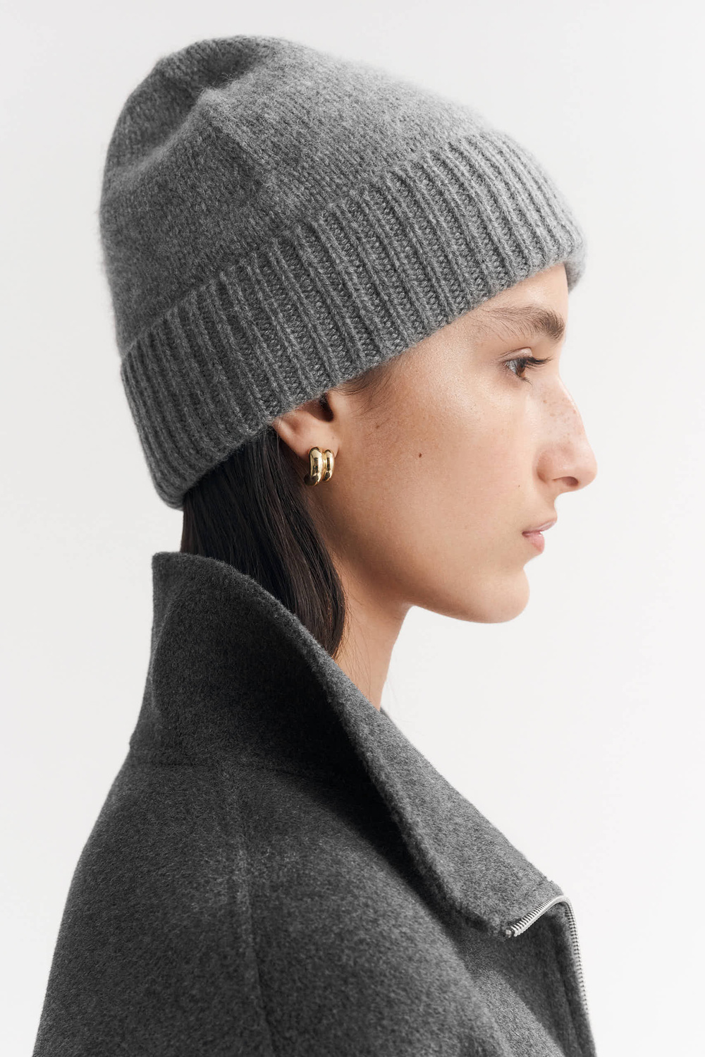 Chunky Beanie - Beanies - Grey | Soft Goat