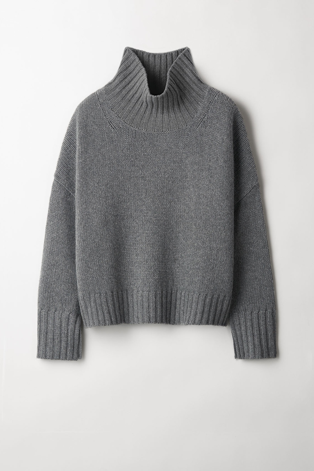 Girlfriend Turtleneck - Tops - Grey | Soft Goat