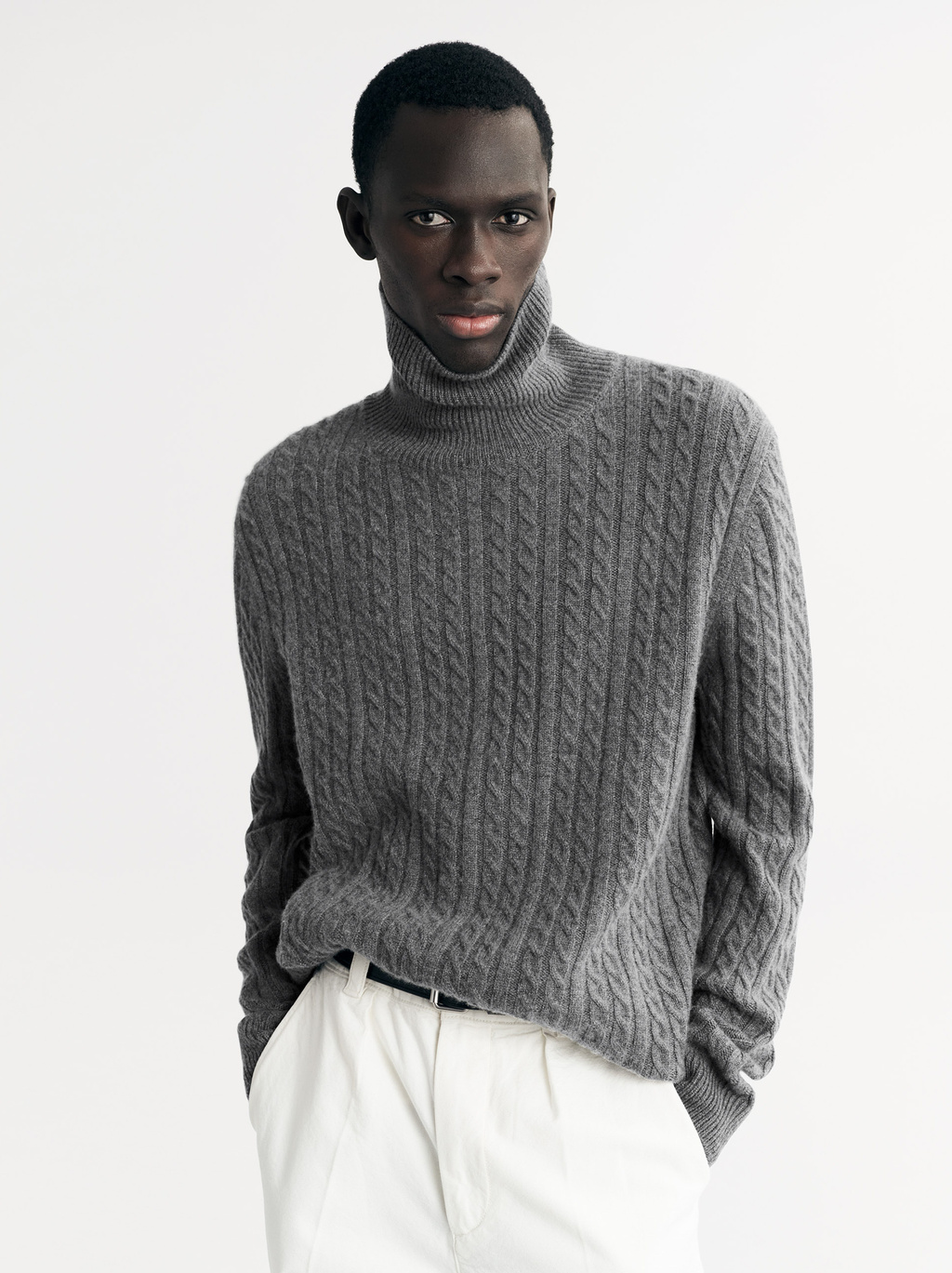 Men's Cable Knit Pants - Bottoms - Chocolate | Soft Goat