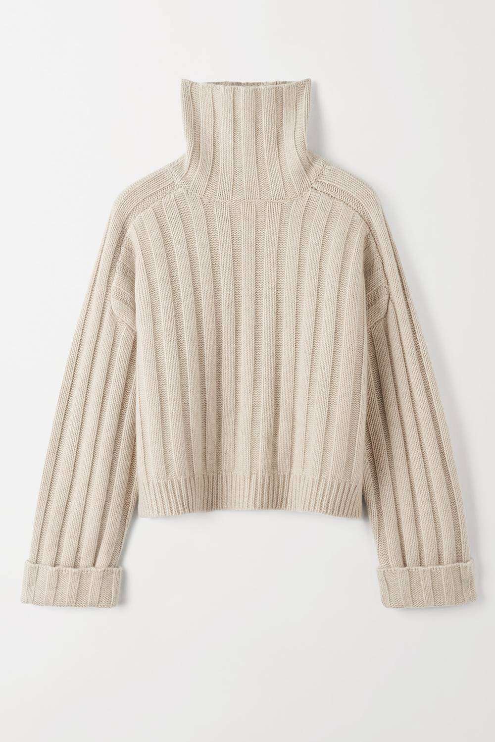 Ribbed Turtleneck - Tops - Black | Soft Goat