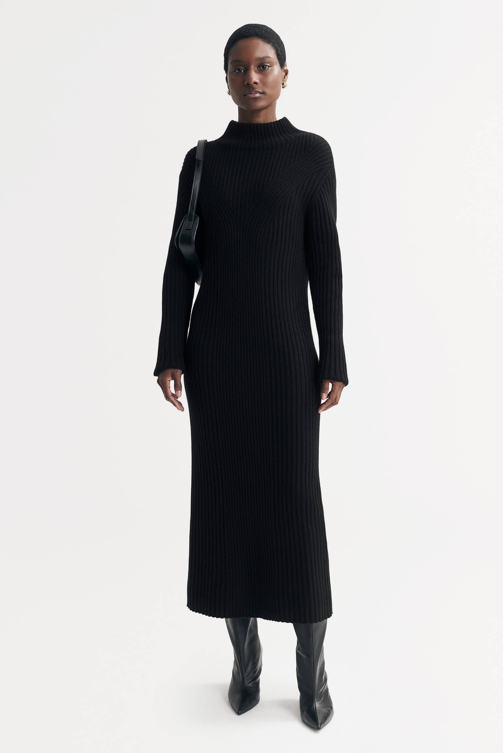 Turtleneck Dress - Dresses - Natural Sand | Soft Goat
