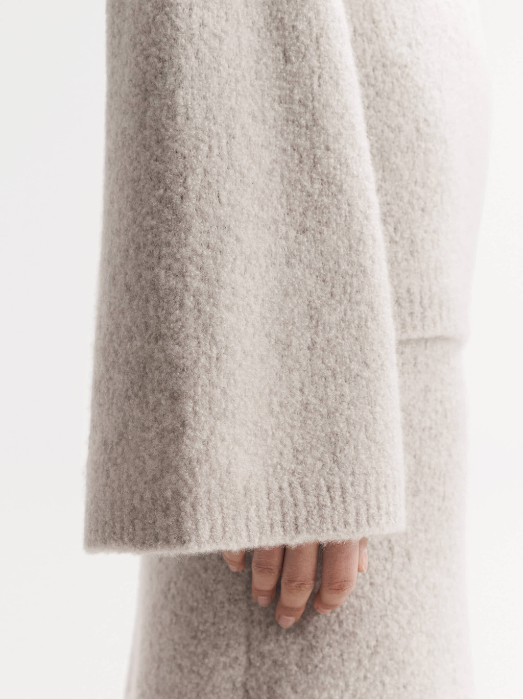 スカート Soft Goat Long Mocha-coloured brushed cashmere skirt Brushed Skirt - Skirts - Mocha | Soft Goat