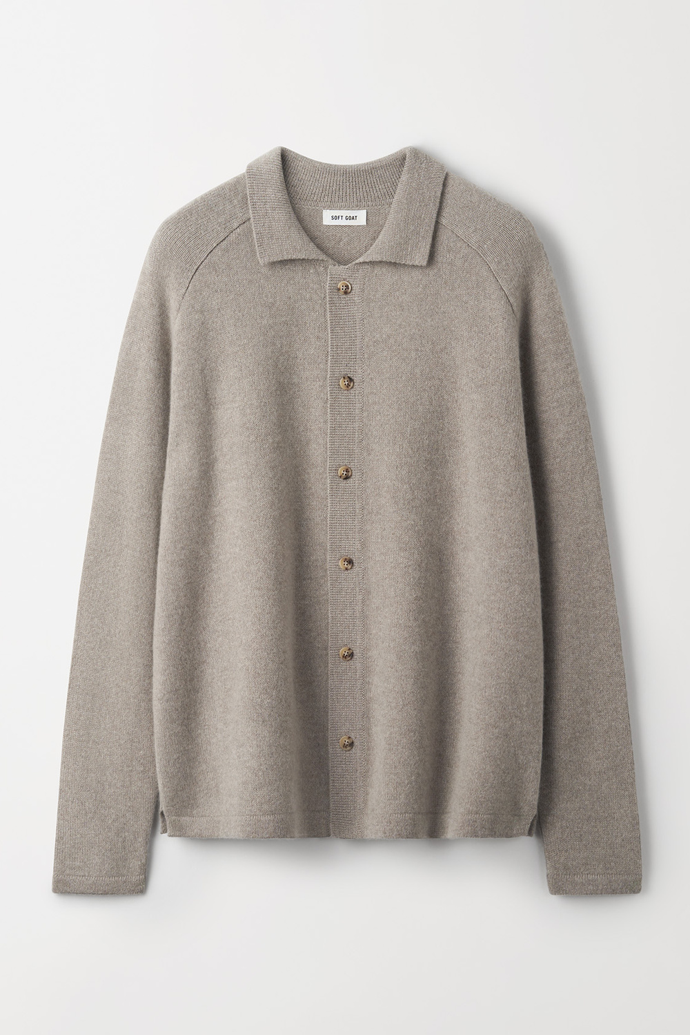 Men's Shirt - Cardigans - Greige | Soft Goat