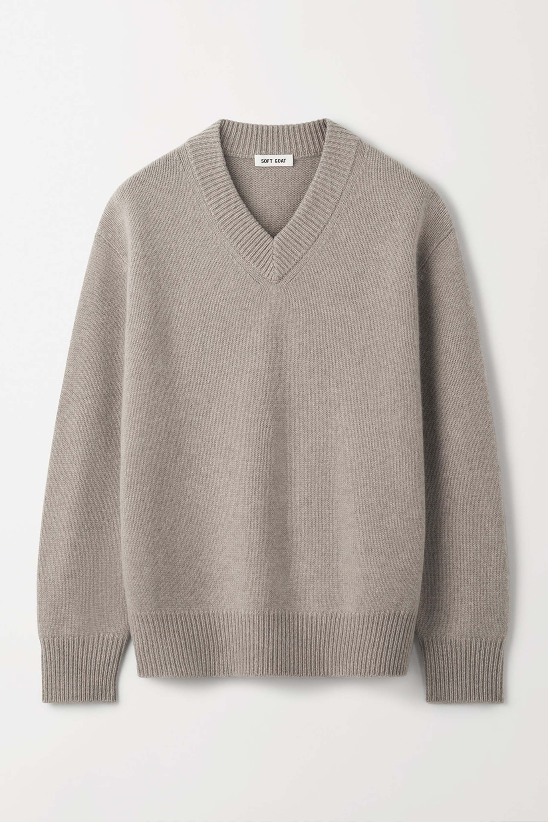 Men's V-neck Greige 1