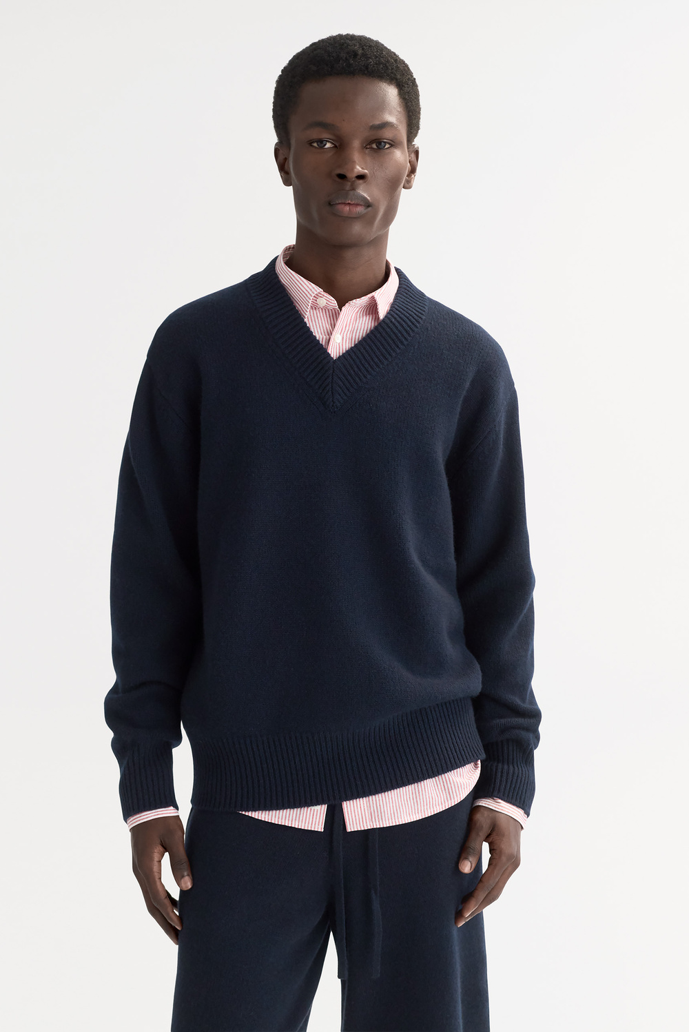 Men's V-neck - V-Necks - Chalk | Soft Goat