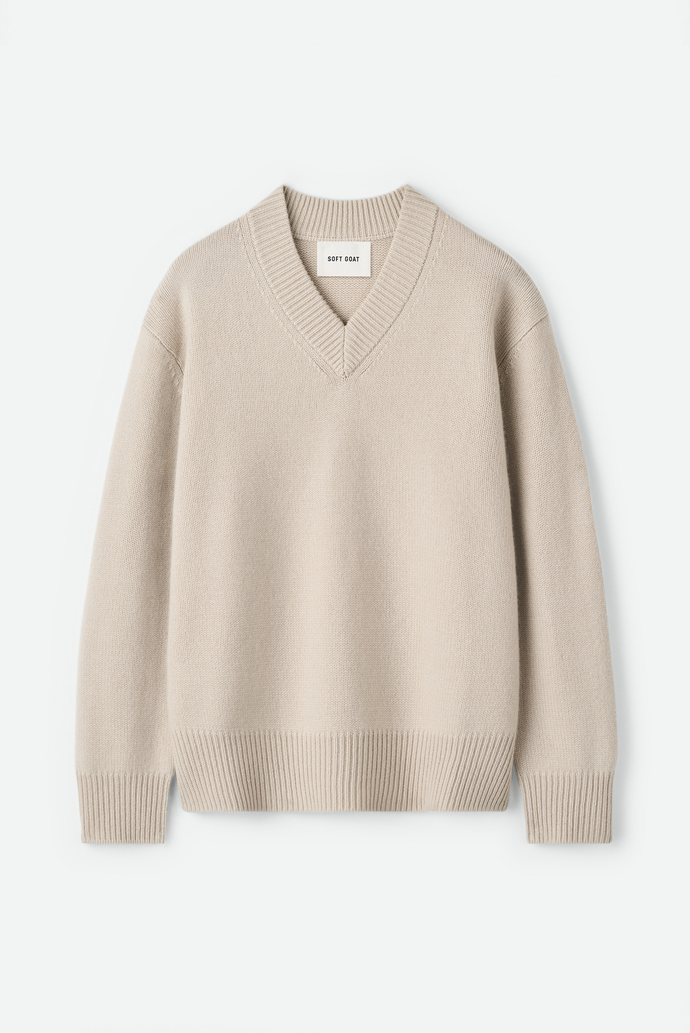 Men's V-neck - Products - Chalk | Soft Goat