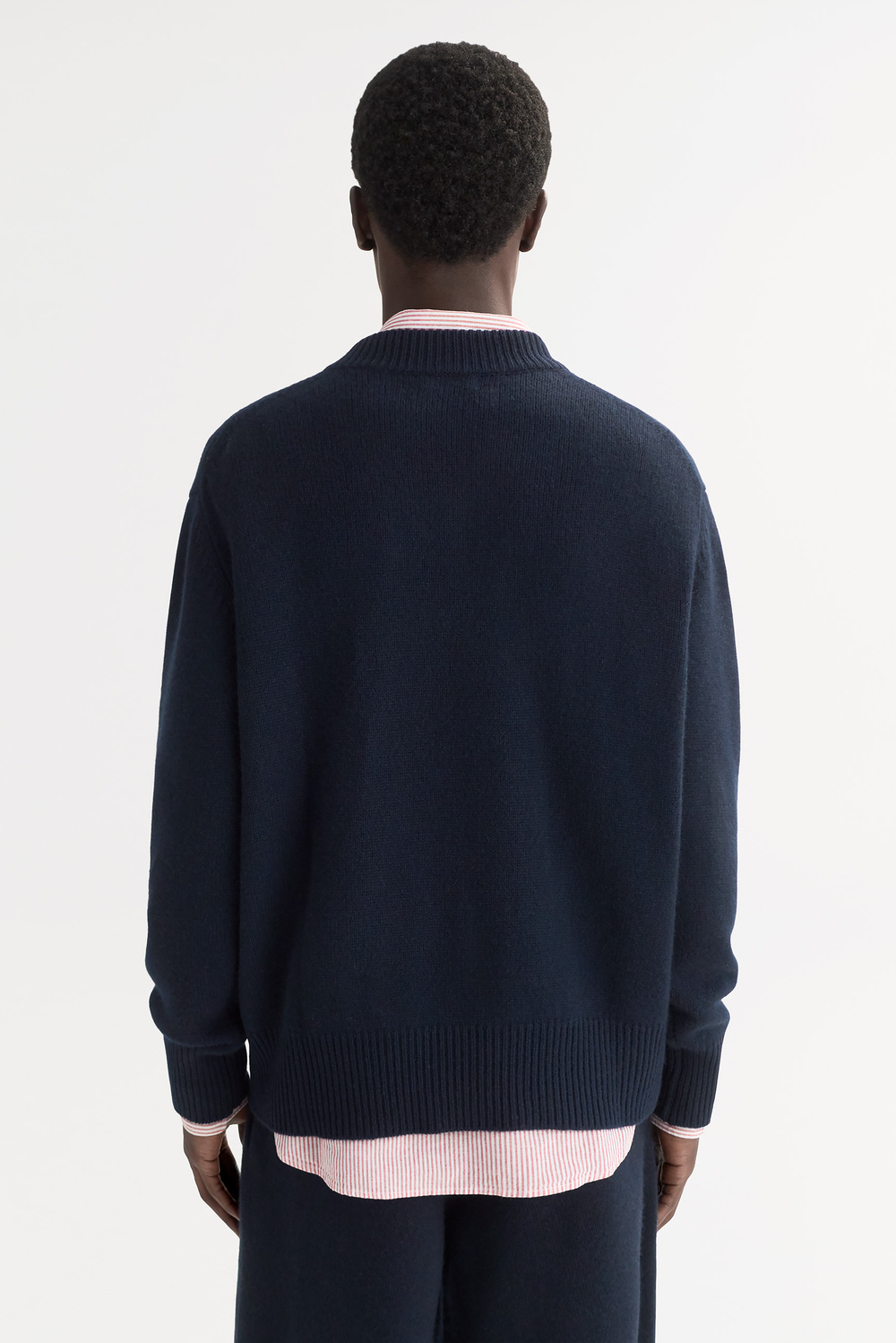 ★CPGN STUDIO_COMPAGNO★ Cheese Club V-neck Knit Navy MUSINSA | CPGN STUDIO Enjoy Cut V-Neck Knit Navy