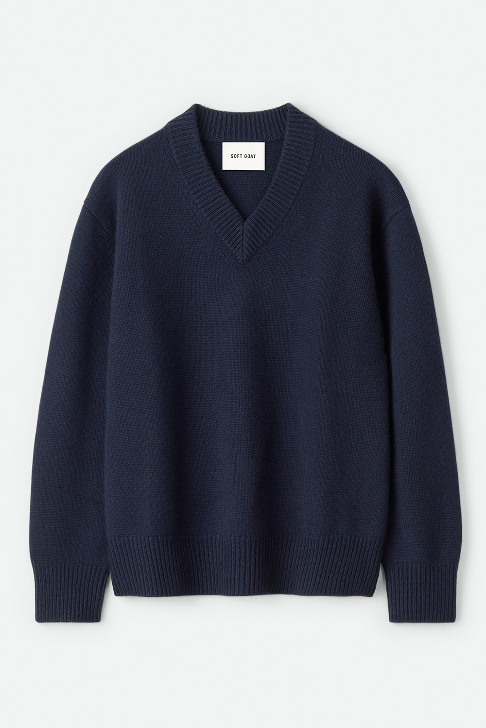 ★CPGN STUDIO_COMPAGNO★ Joy cut V-neck knit navy EXPRESS DESIGN STUDIO Sweater Vest V-Neck Wool Cotton Blend