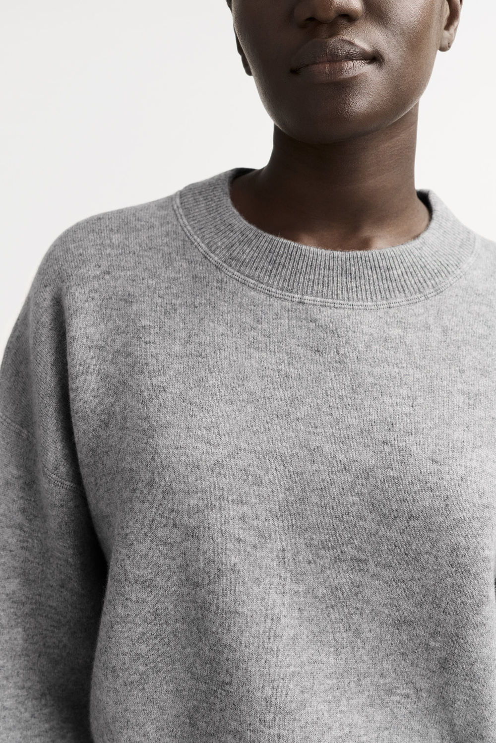 Double Faced Crewneck - Crewnecks - Grey | Soft Goat