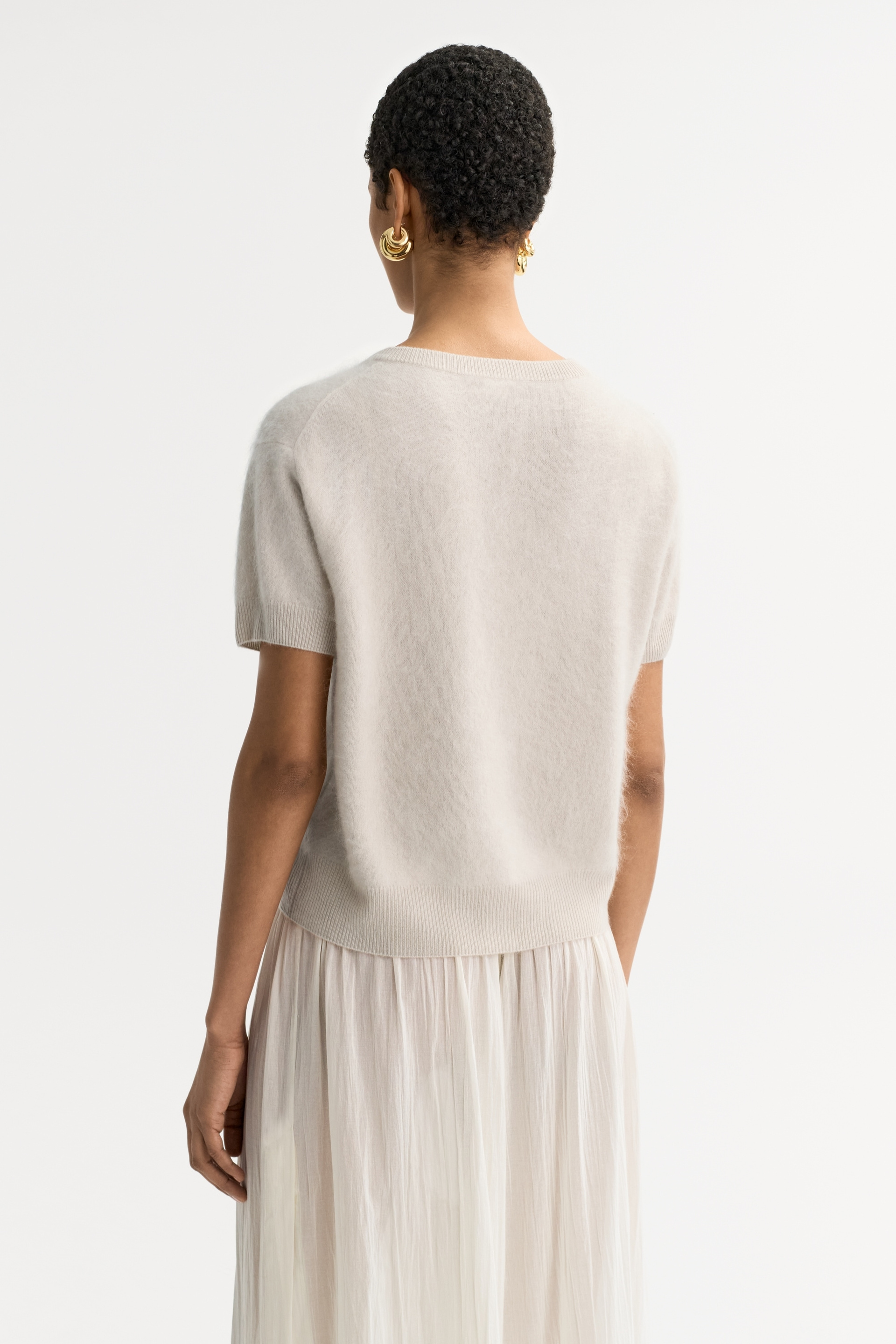Brushed short sleeve cardigan 3