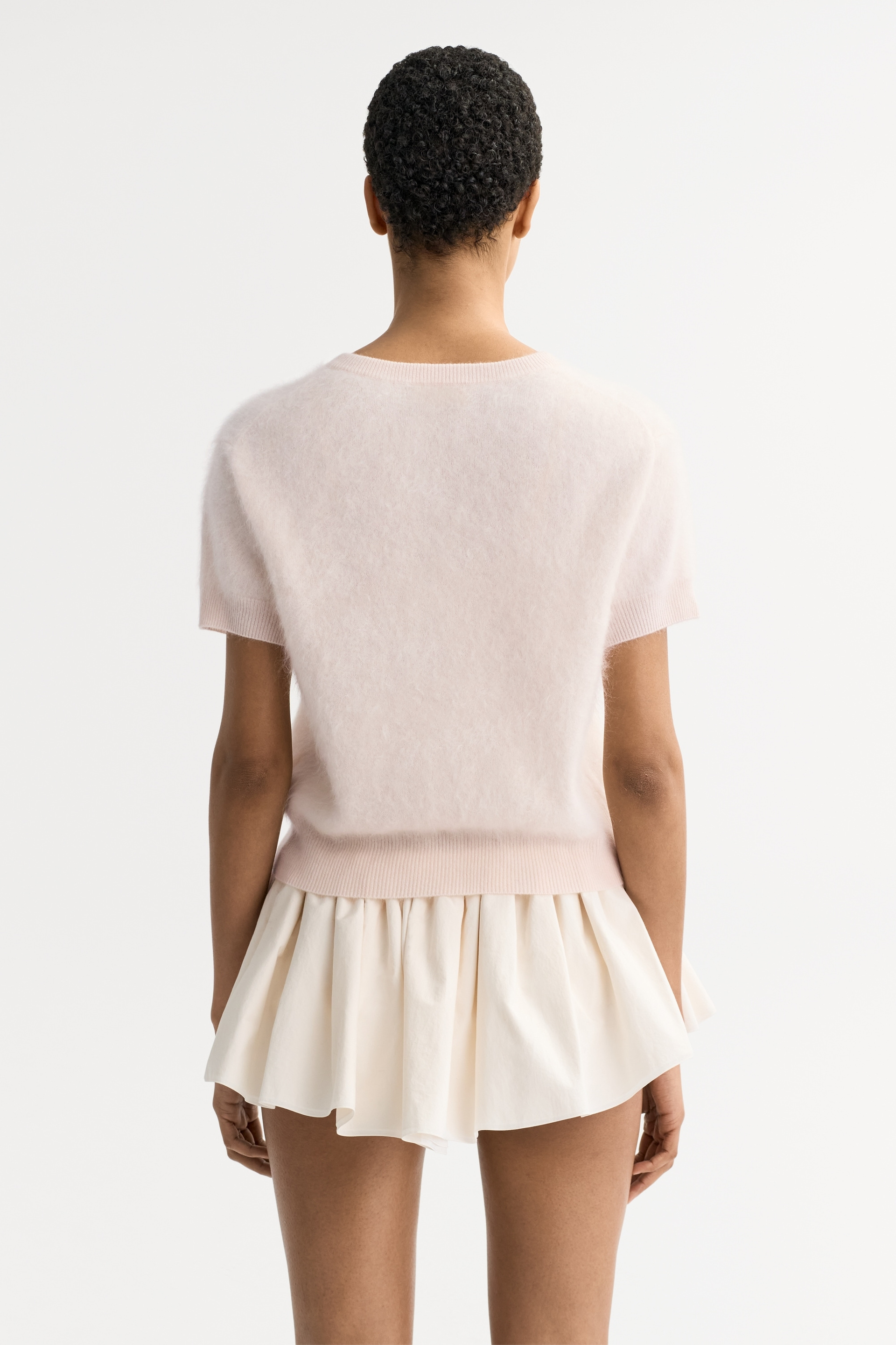 Brushed short sleeve cardigan 3