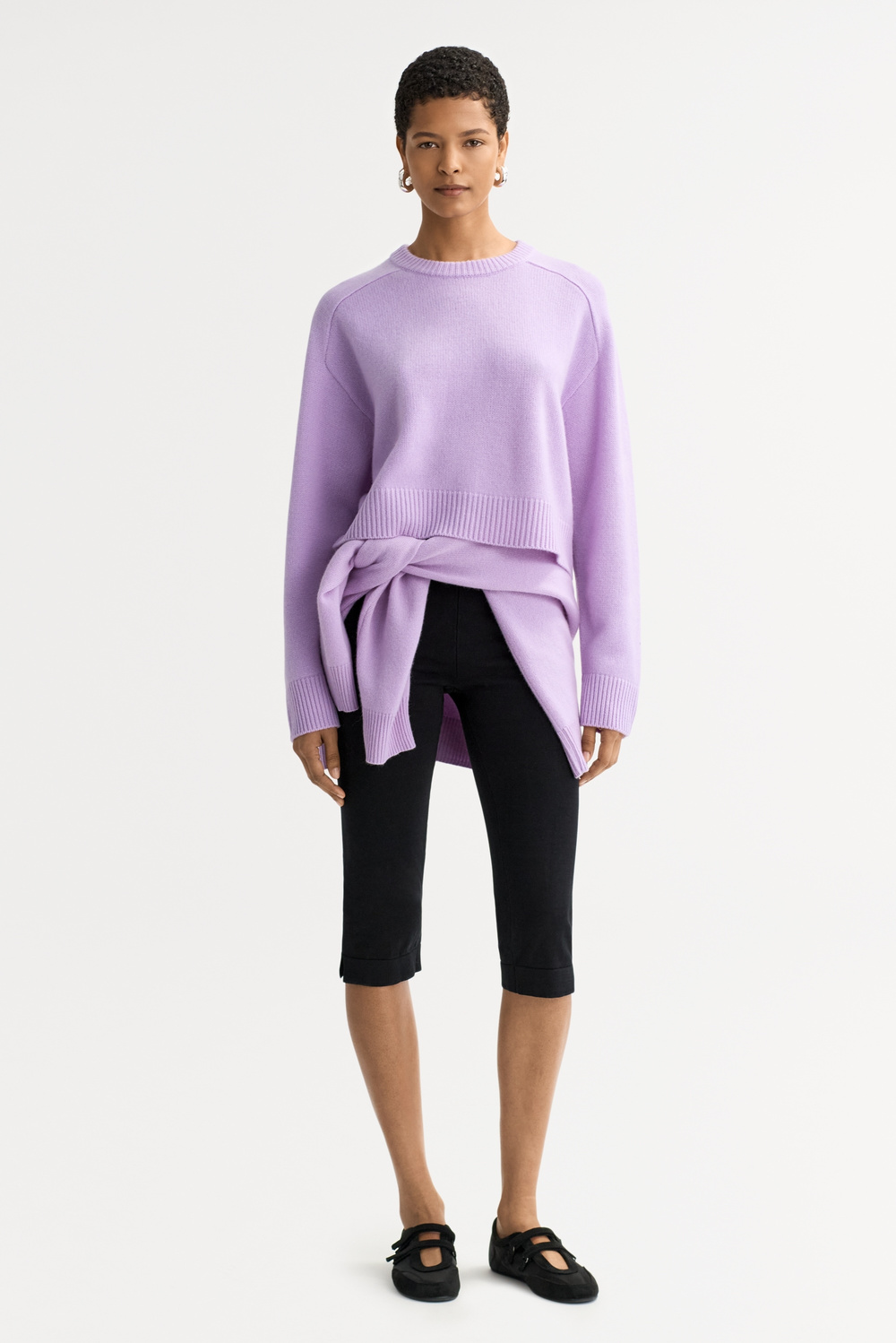 Cashmere top - Crewnecks - Lavender | Soft Goat