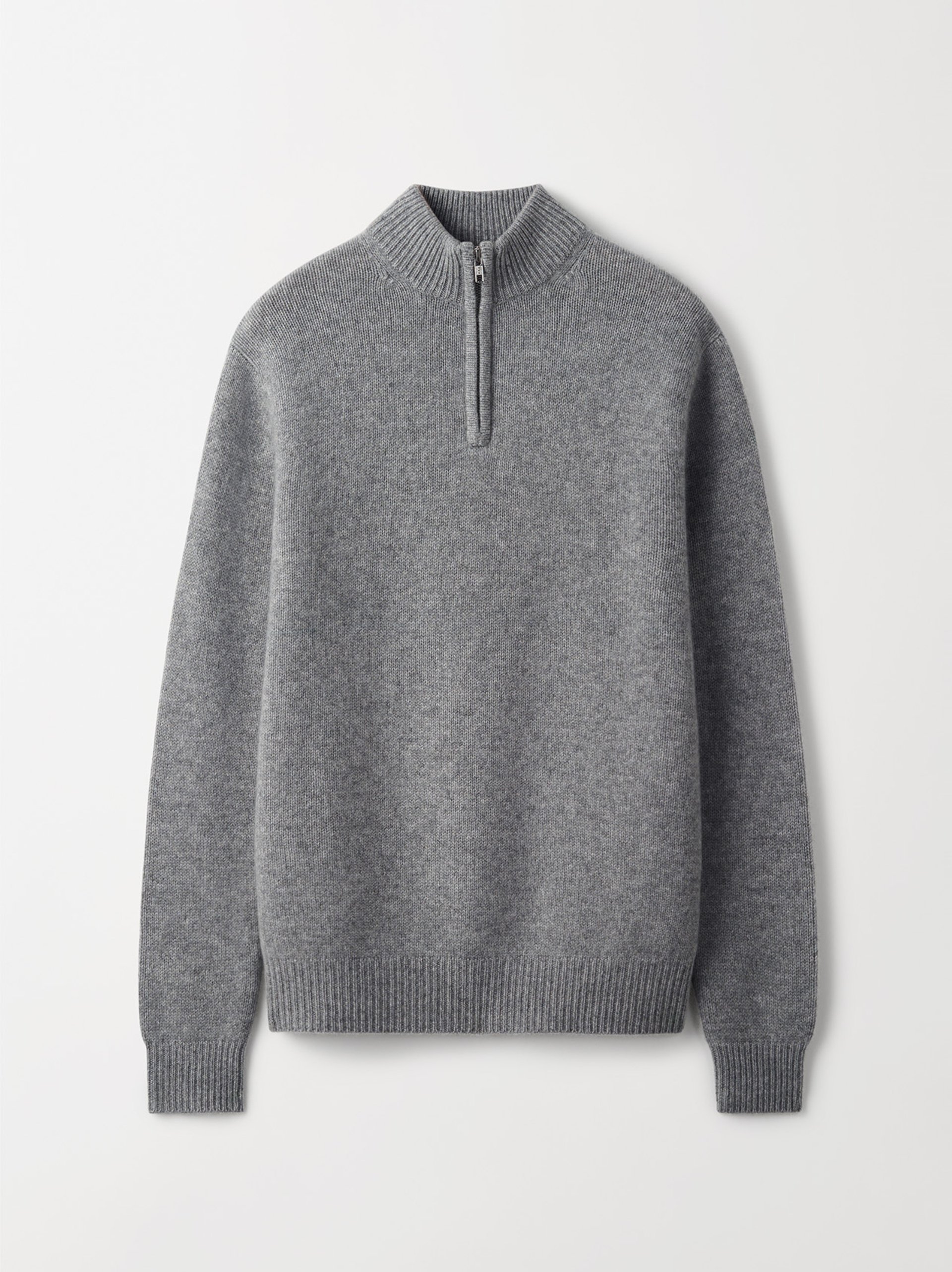 Men's Chunky Half Zip Grey 1