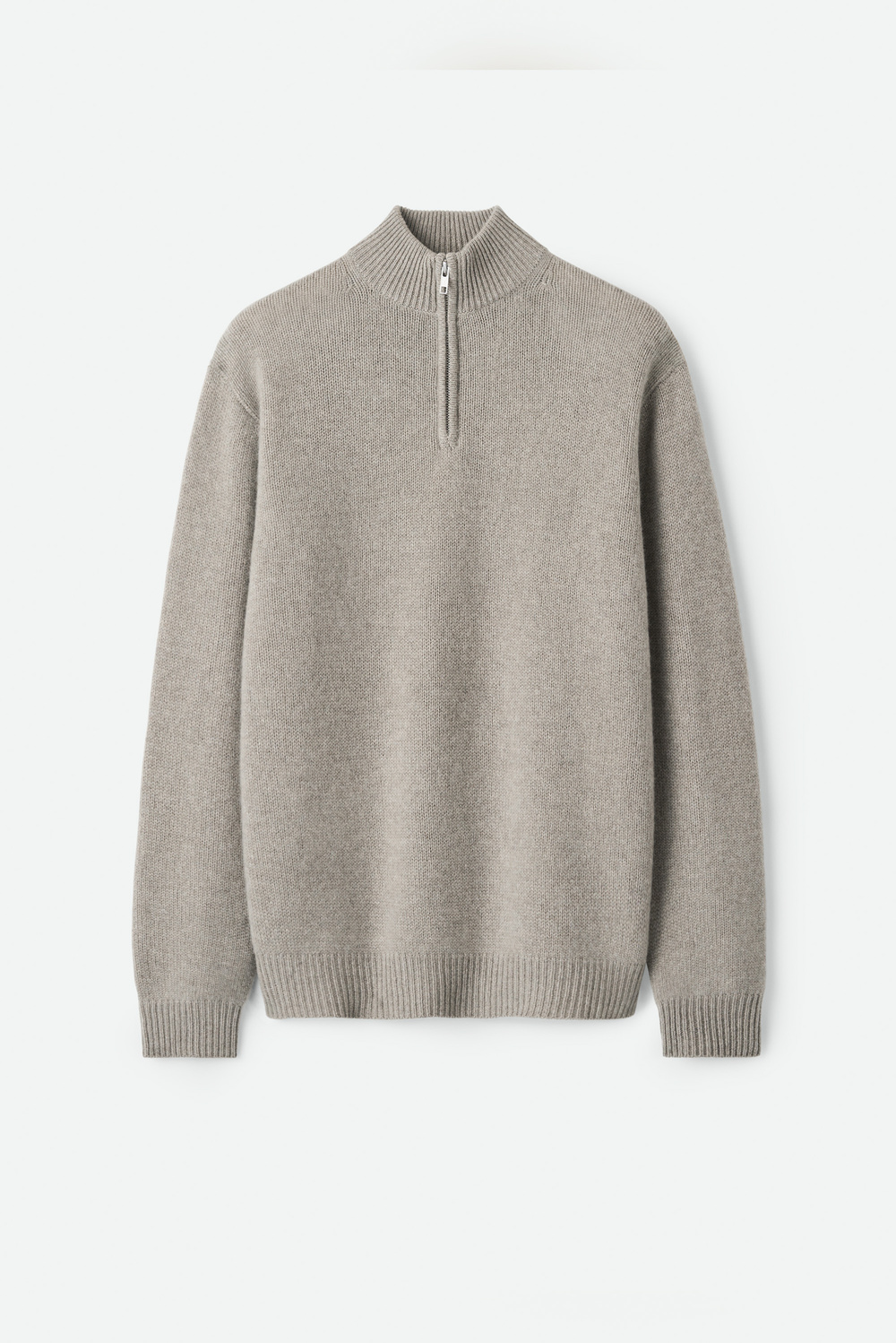 マロン Men's Half Zip - Zipper - Navy | Soft Goat