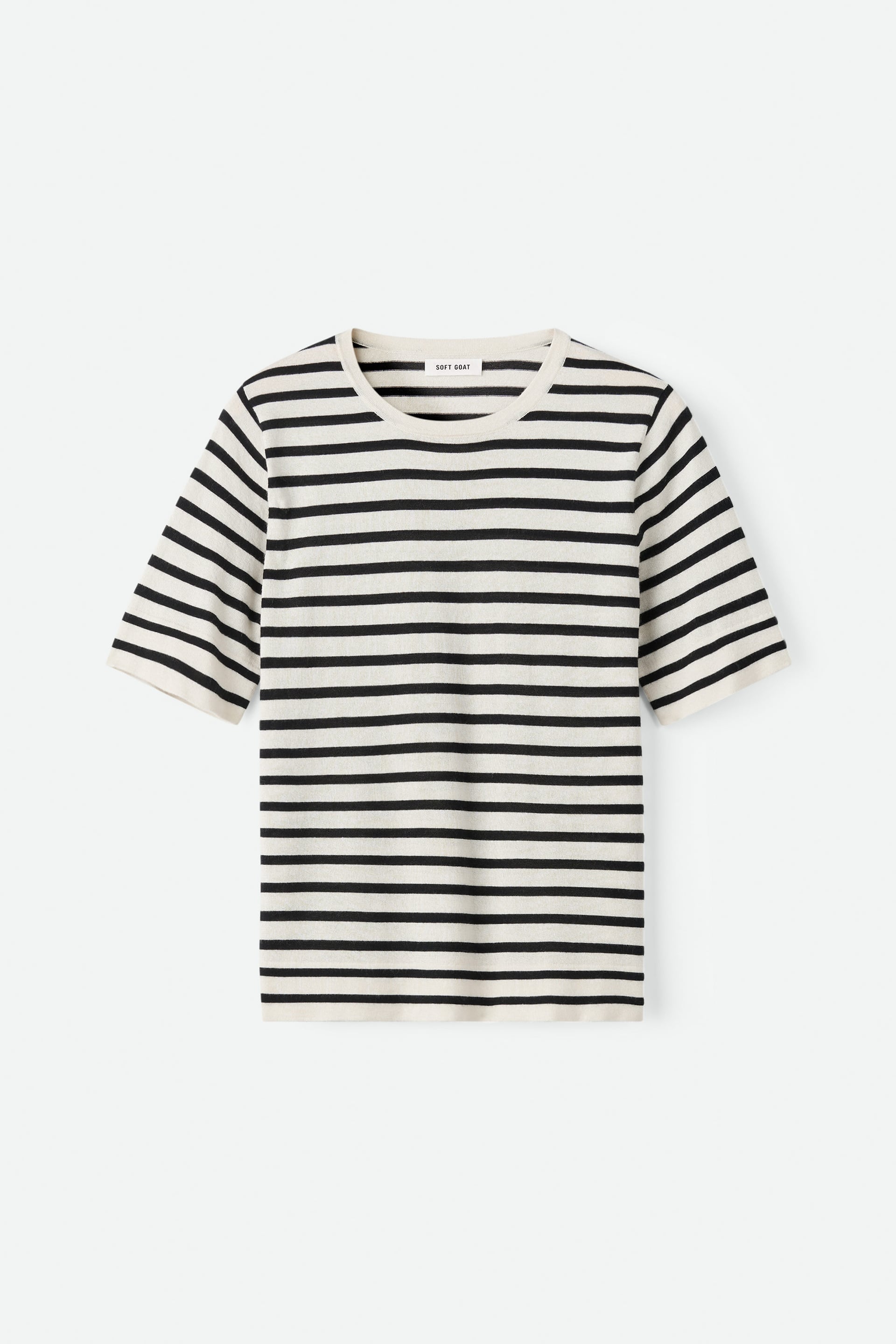 Fine knit t-shirt Striped 1