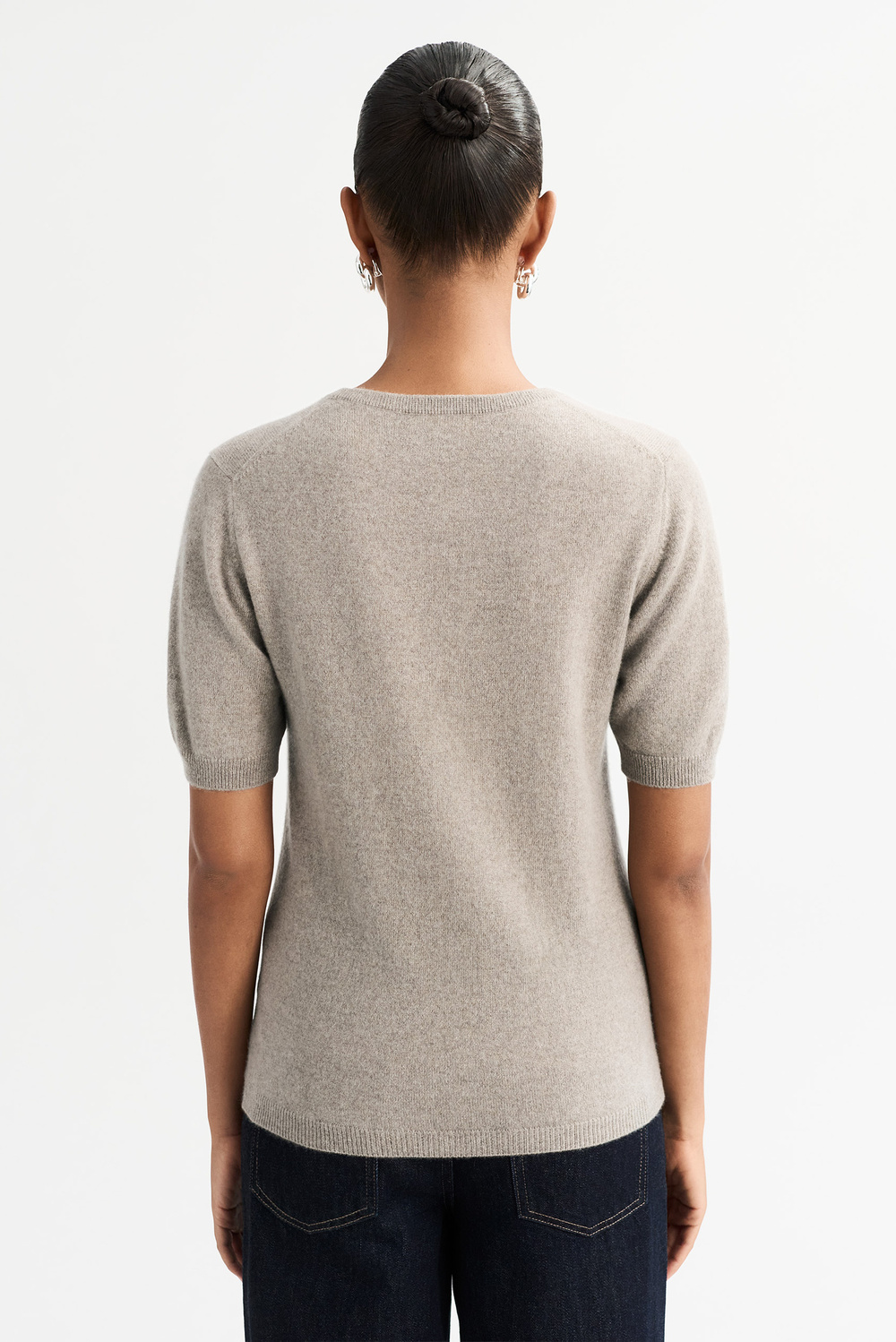 Short Sleeve Crewneck - Shortsleeves - Greige | Soft Goat