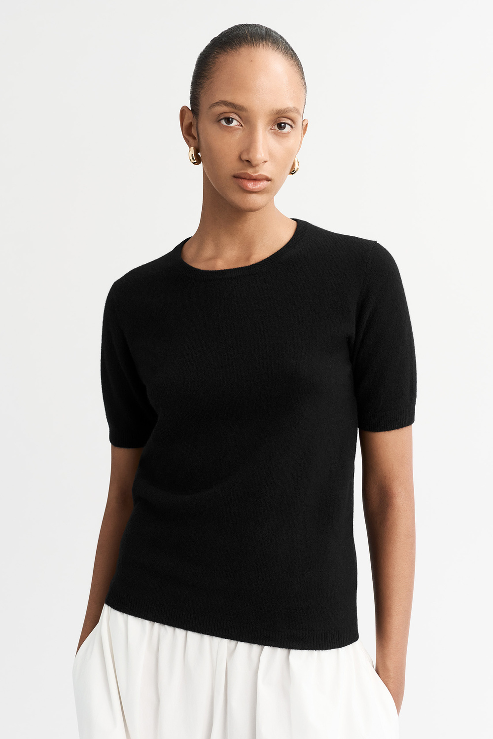 Short Sleeve Crewneck - Shortsleeves - Greige | Soft Goat