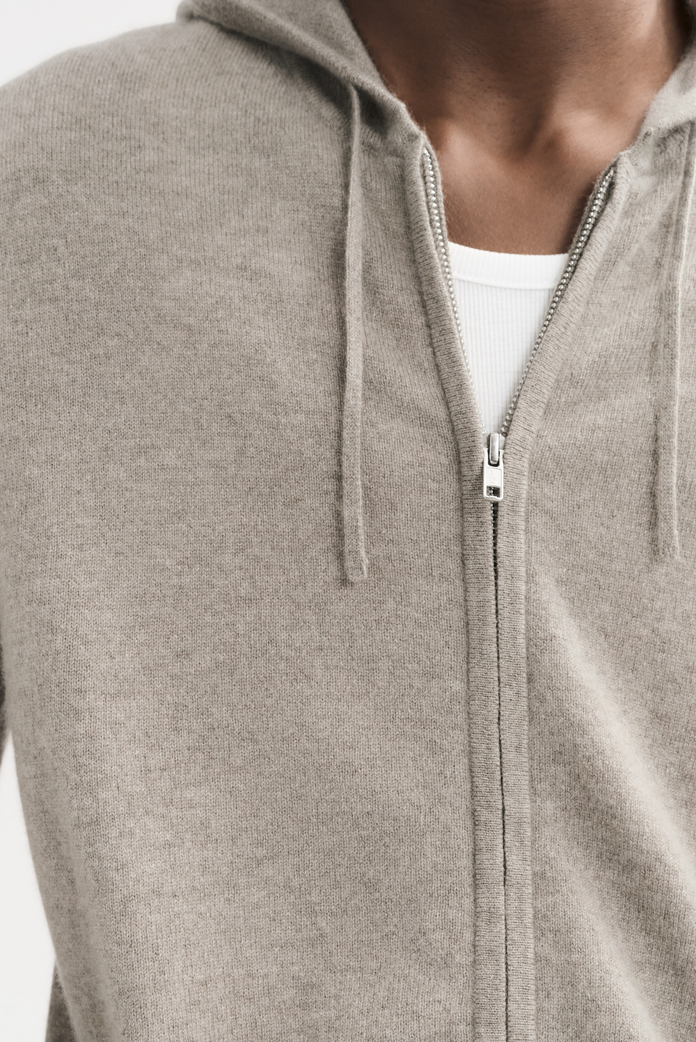 Men's Zip Hoodie - Zipper - Grey | Soft Goat