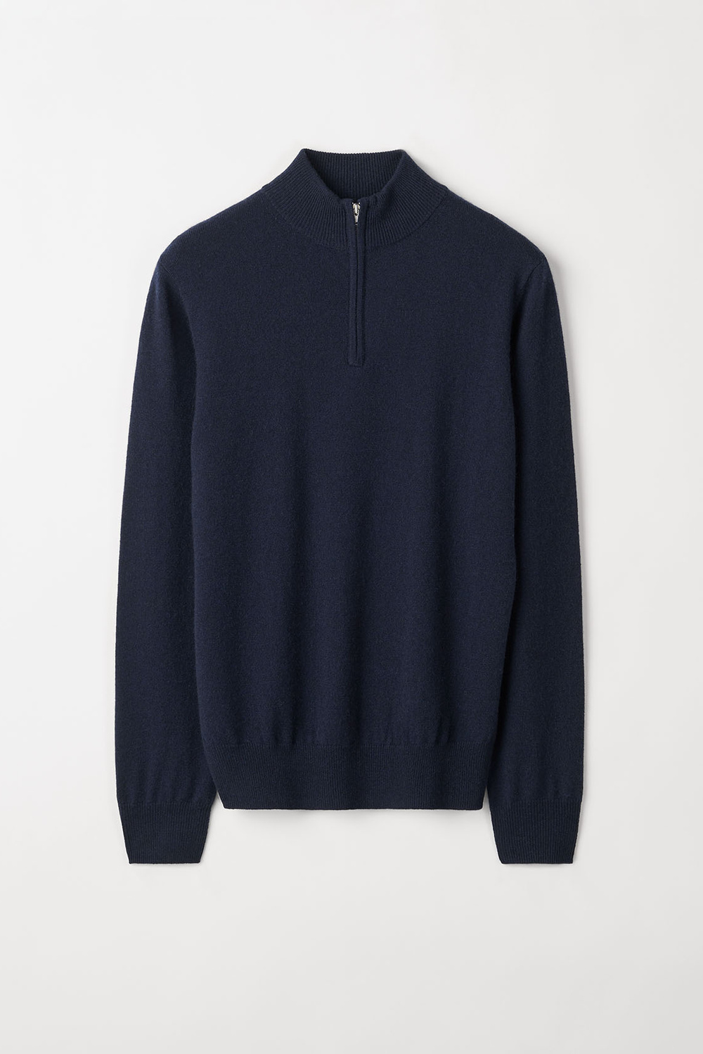 Men's Half Zip - Zipper - Navy | Soft Goat