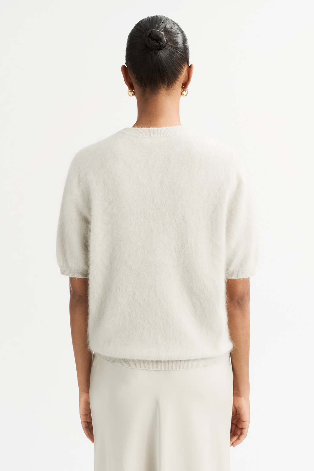 Brushed Short Sleeve - Shortsleeves - Greige | Soft Goat