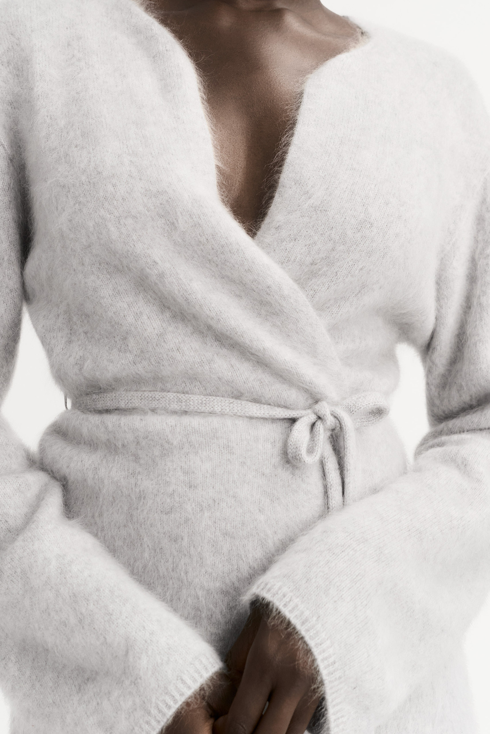 Brushed Cardigan - Cardigans - Chalk | Soft Goat