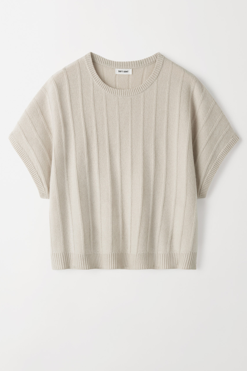 トップス WIDE RIBBED SHORT-SLV SWEATE size1 NAVI Seta T Women's Square Neck Long Sleeve Sweaters Casual