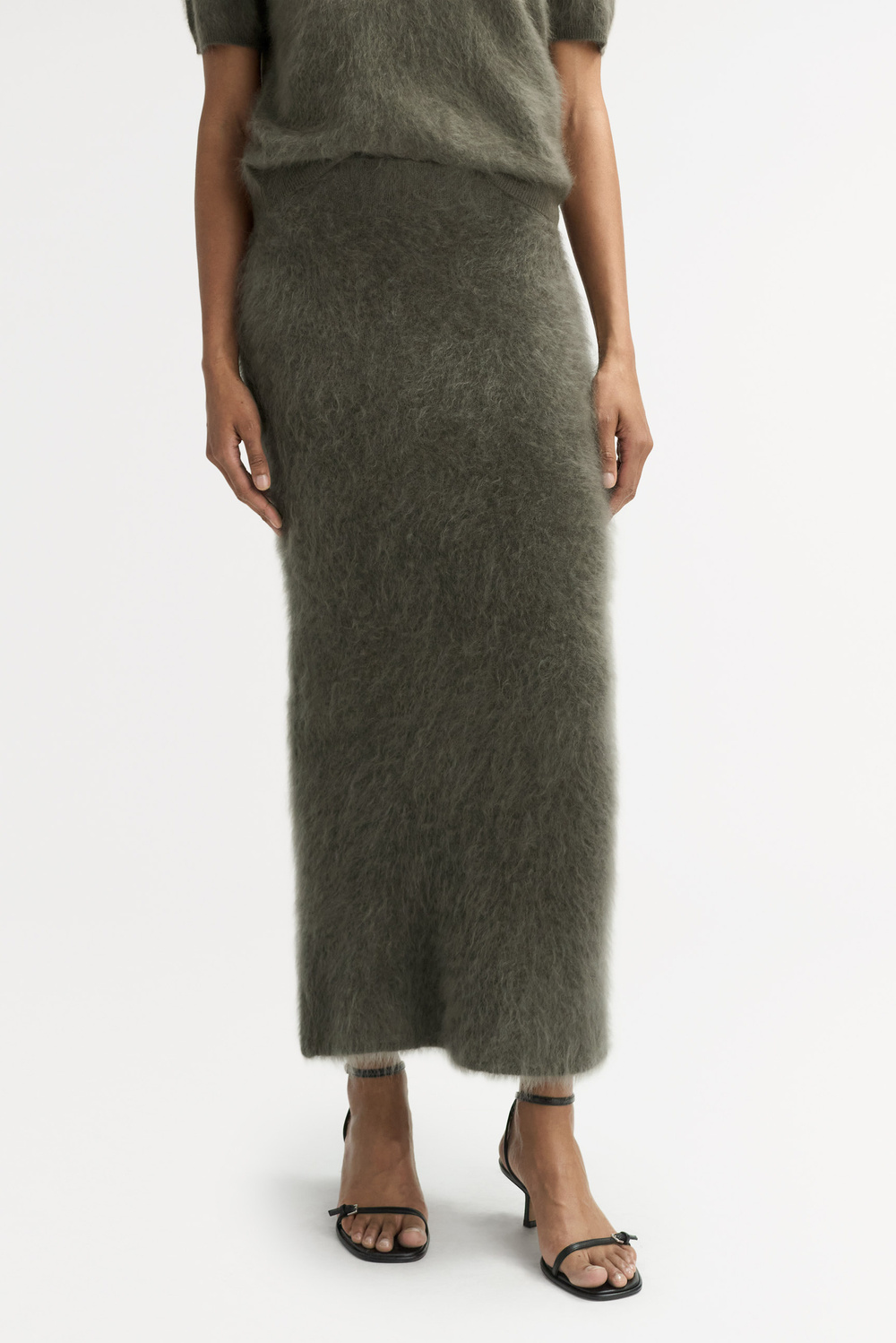 スカート Soft Goat Long Mocha-coloured brushed cashmere skirt Soft Goat Long Mocha-coloured brushed cashmere skirt