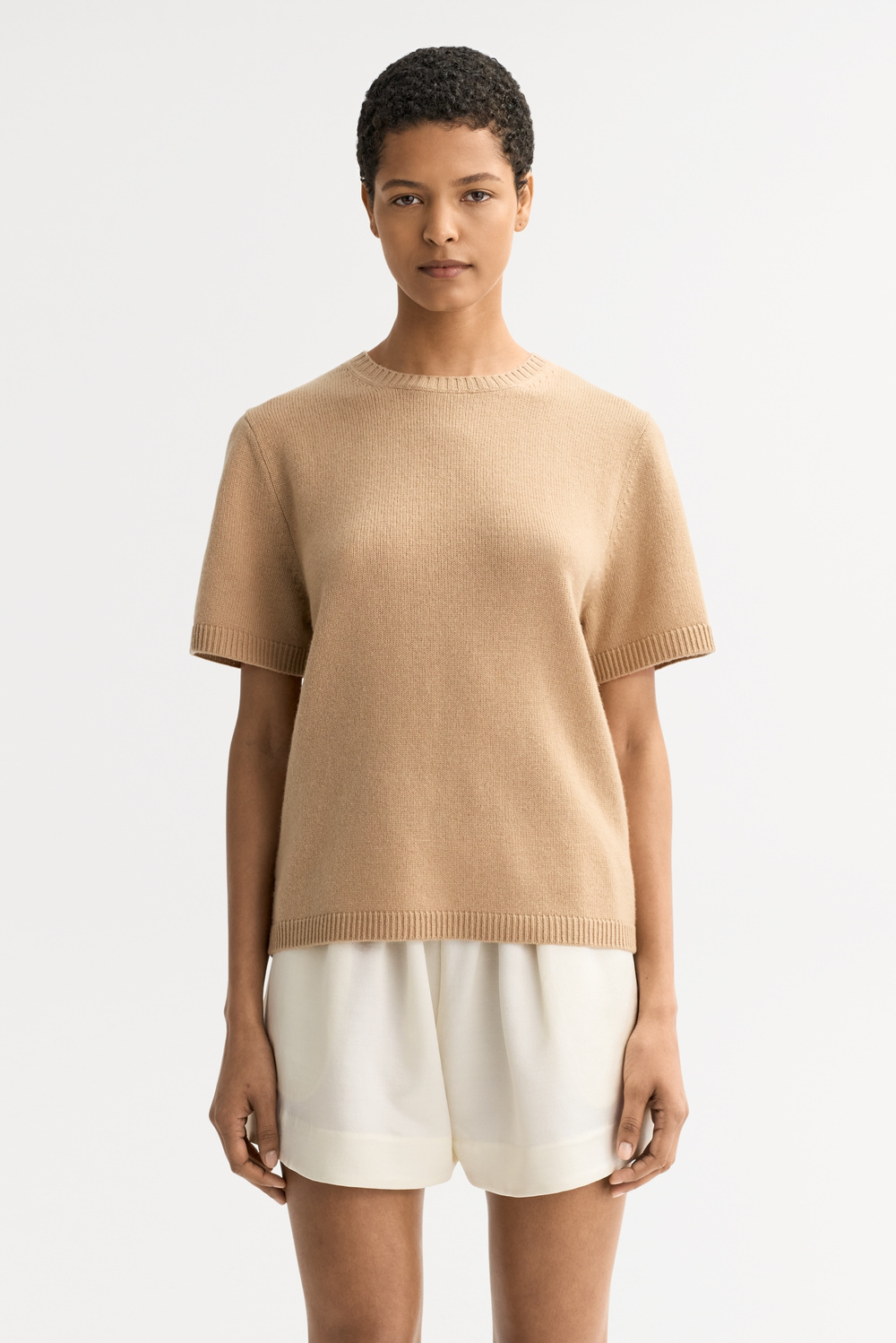 【専用】TAN "TAPED GUM SHORT” ニットトップス TAN（タン）の「【TAN】 テープドガムショートトップス TAPED GUM