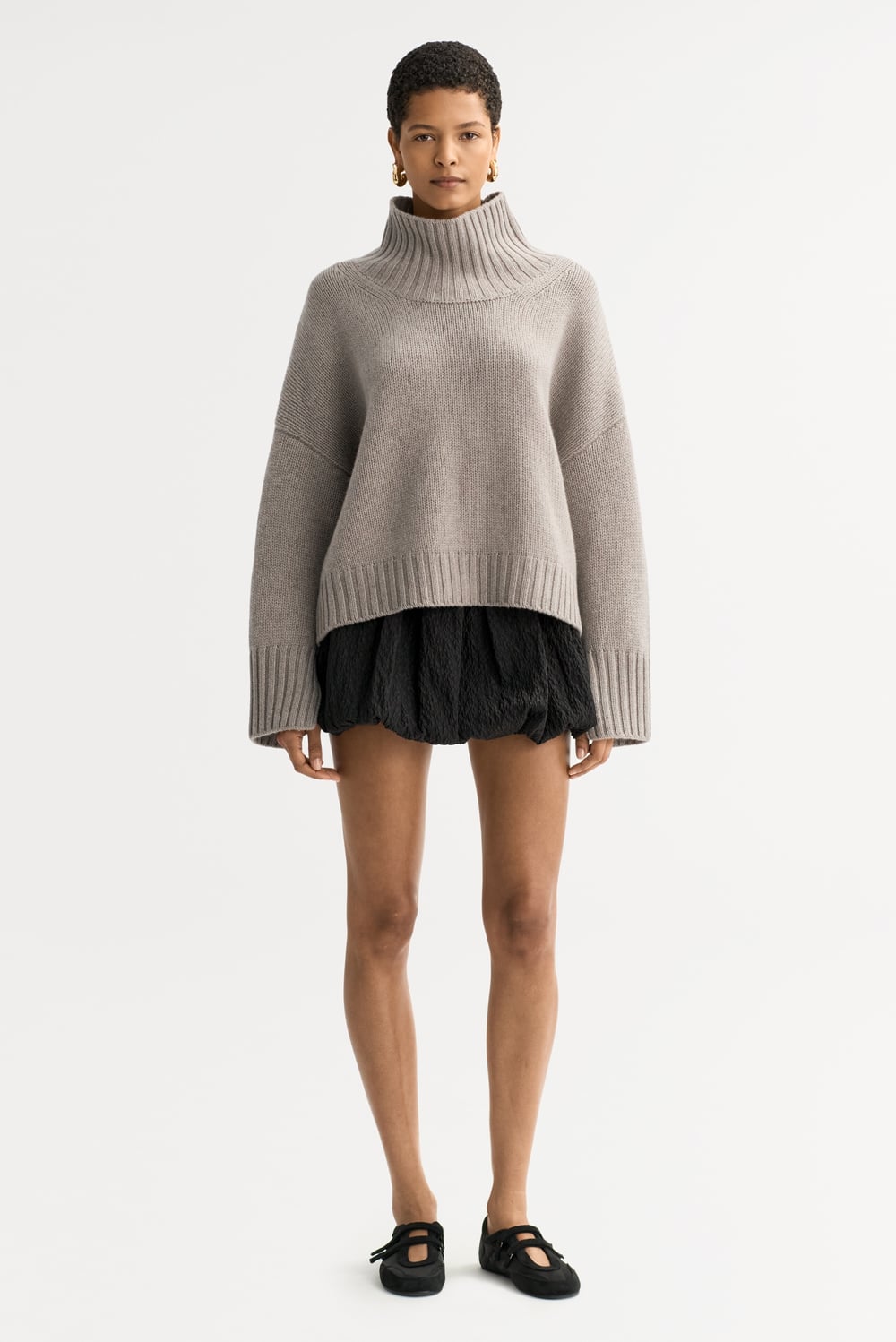 Girlfriend turtleneck - Turtlenecks - Greige | Soft Goat