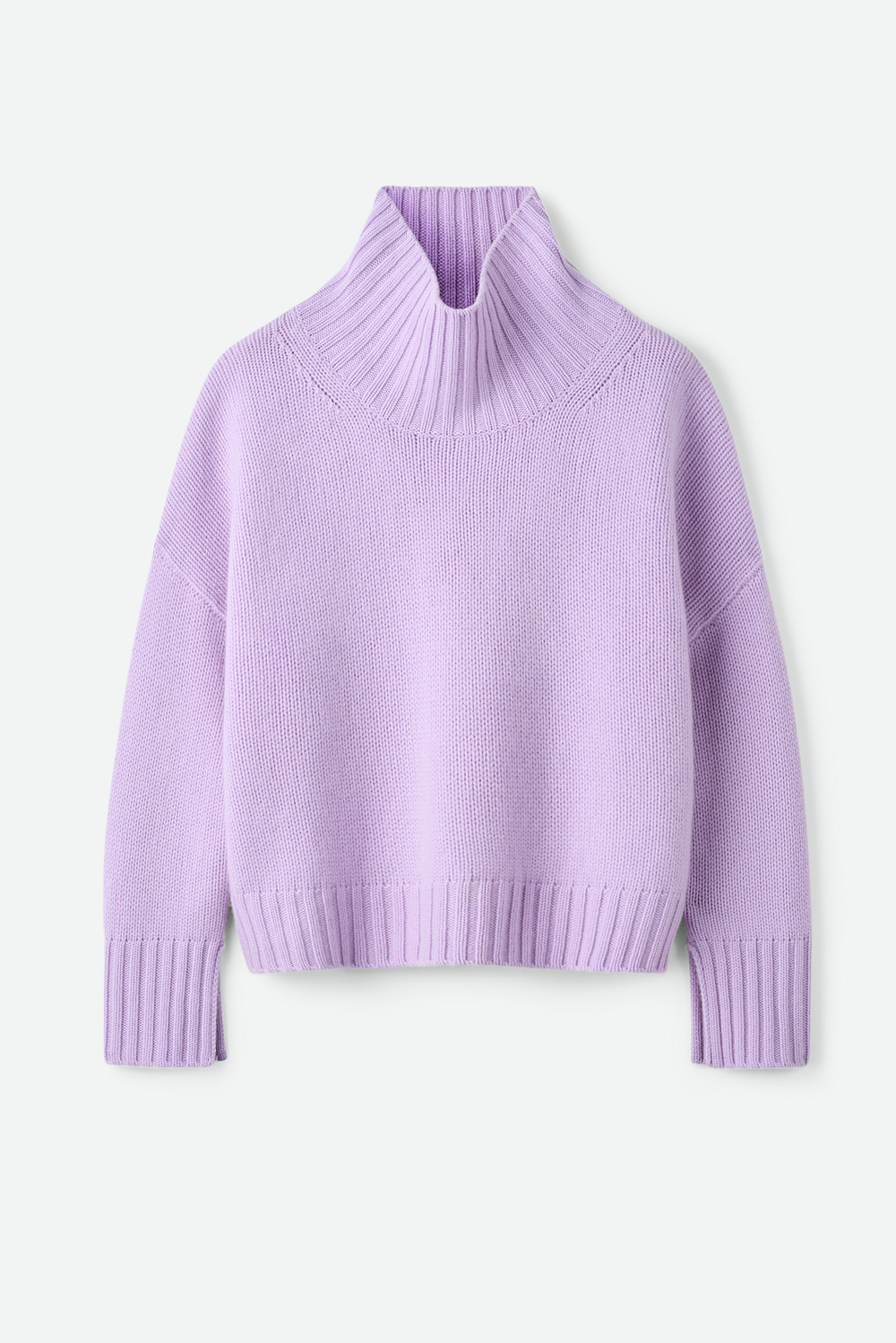 Brushed short sleeve turtleneck - Shortsleeves - Dahlia | Soft Goat