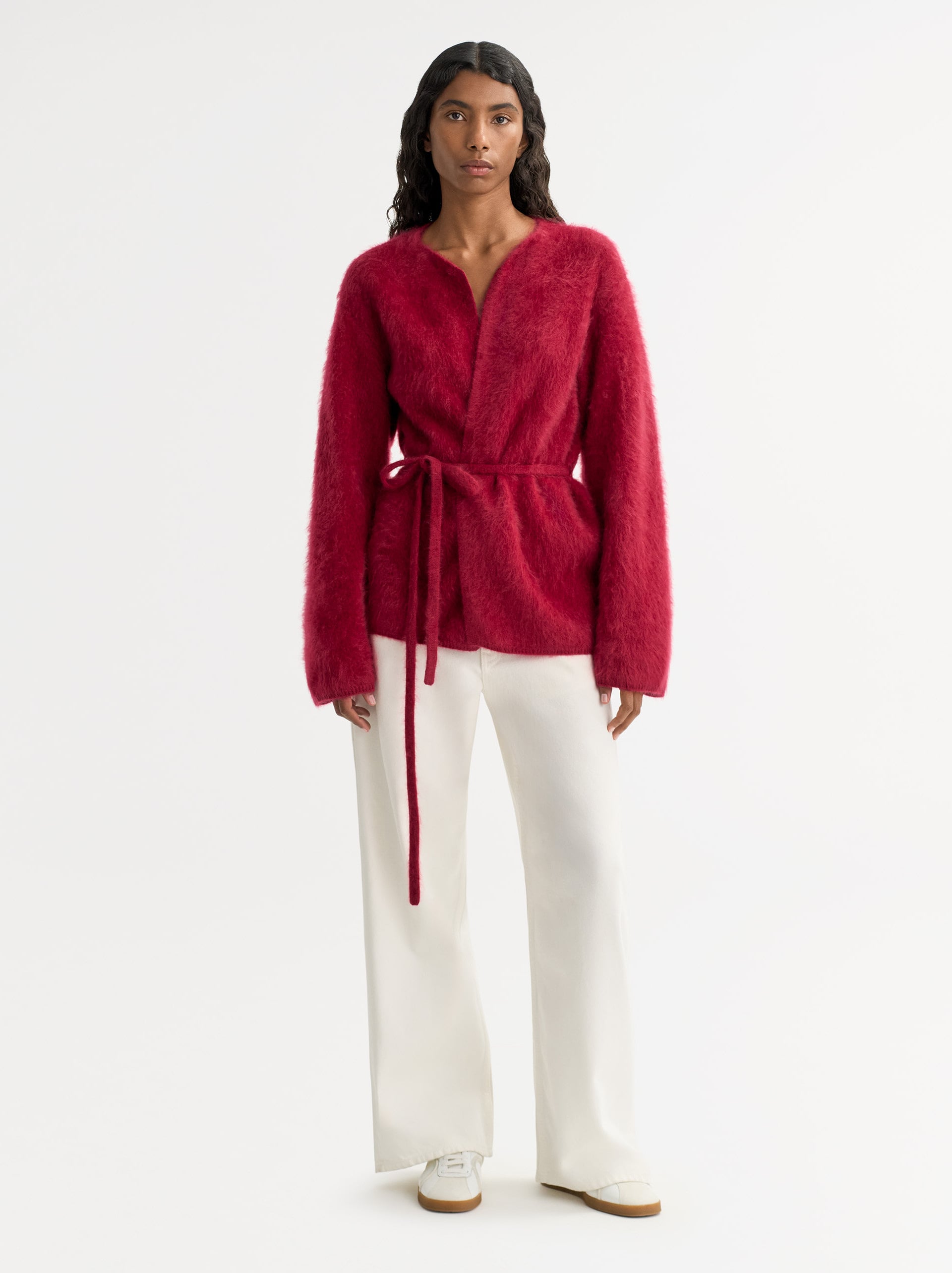 Brushed Cardigan Dahlia 2