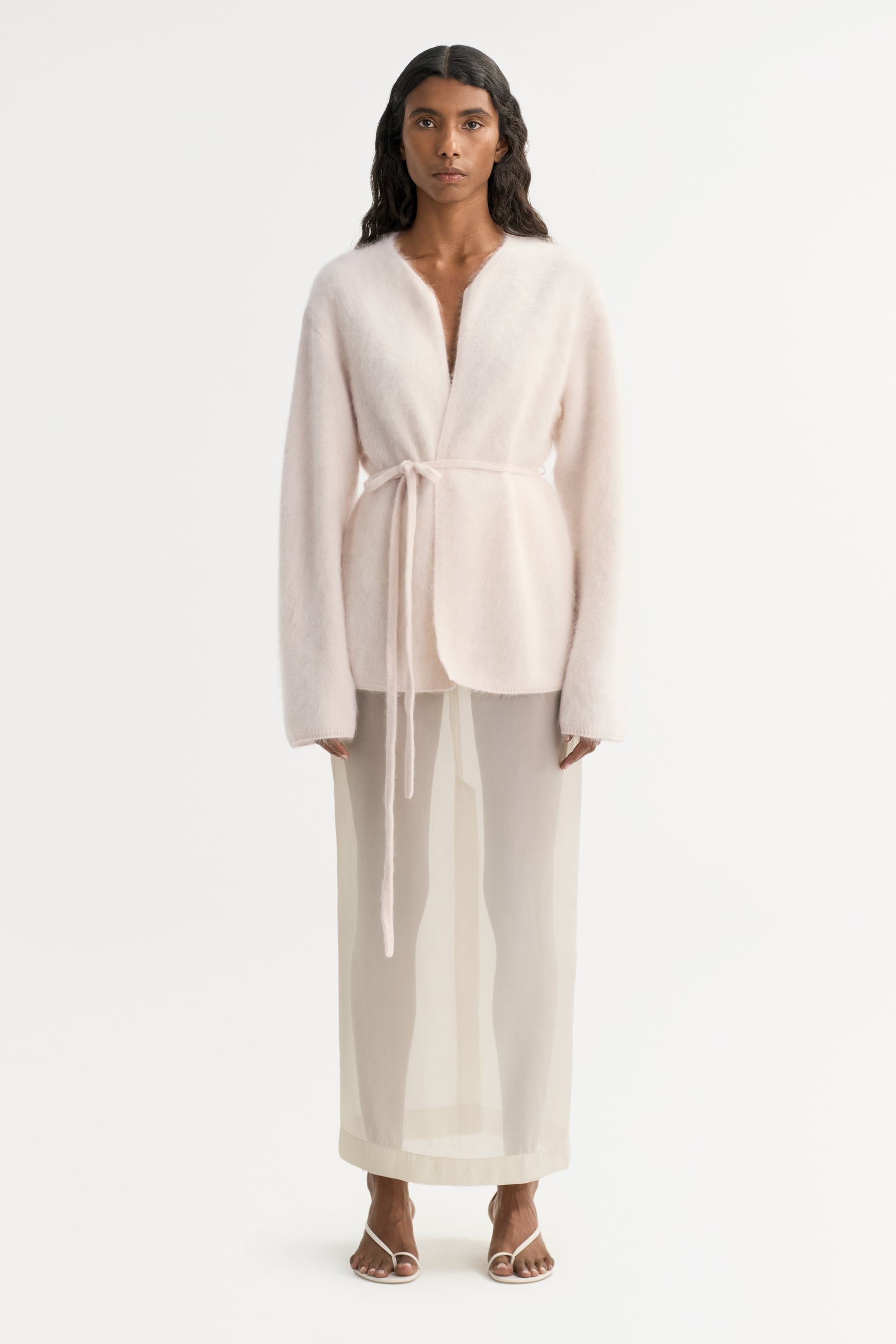 Brushed cardigan Powder 2