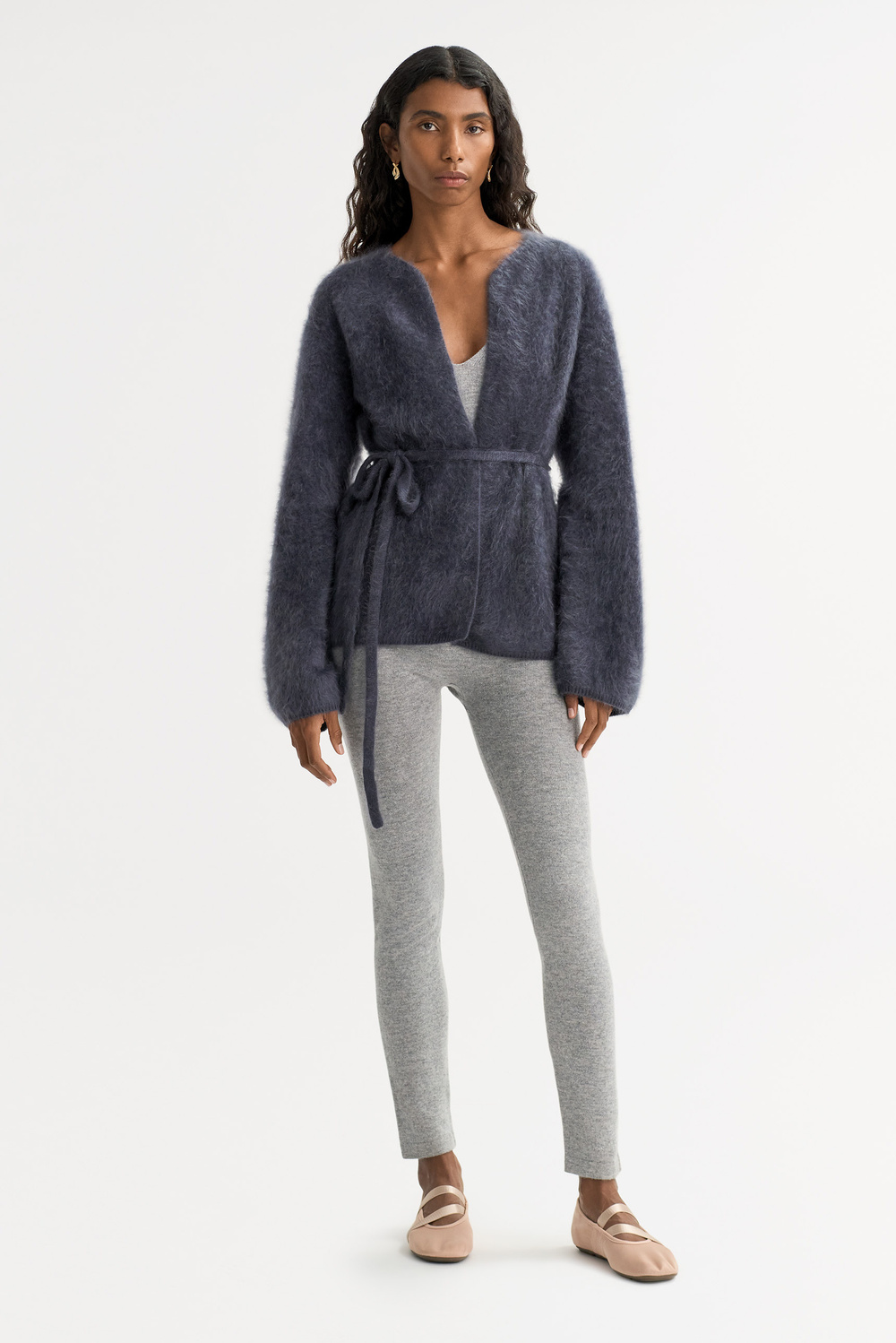 Brushed Cardigan - Cardigans - Anthracite | Soft Goat