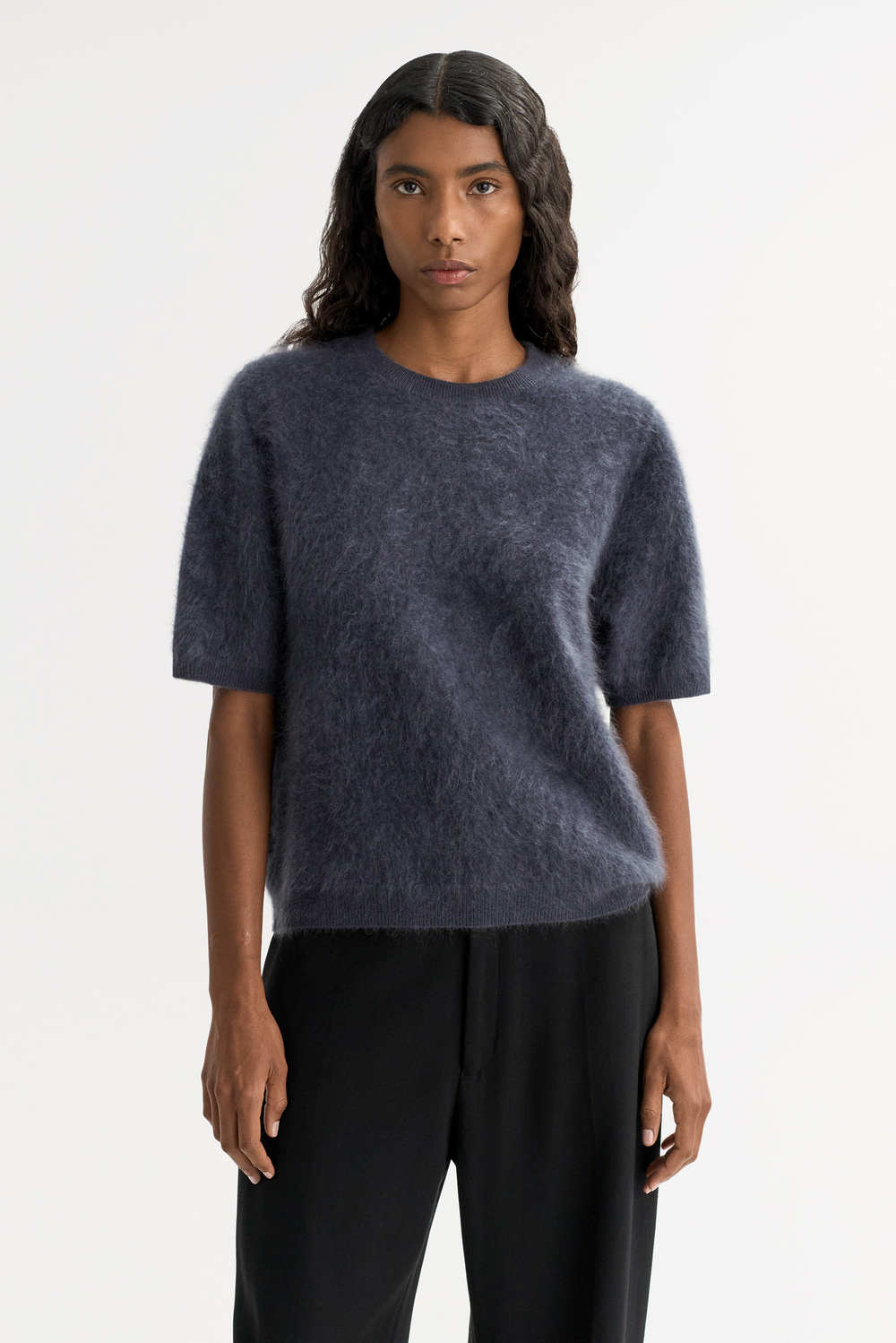 Brushed short sleeve - Shortsleeves - Midnight Plum | Soft Goat