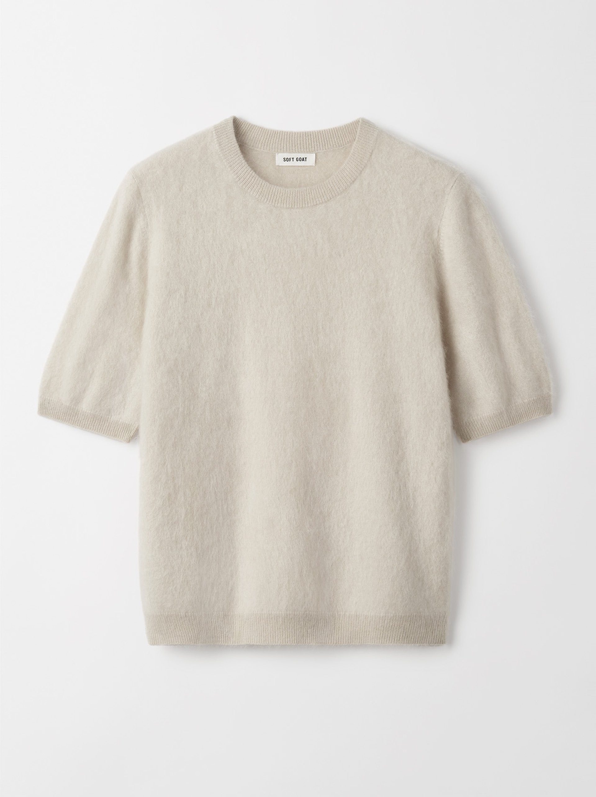 Brushed short sleeve Chalk 1
